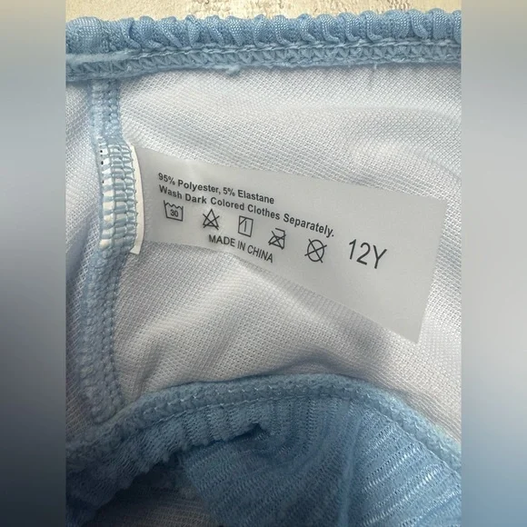 BOGO Girl's 2 Piece Bathing Suit Ruffle Trim Summer Bikini Swimsuit size 12Y - Picture 8 of 11